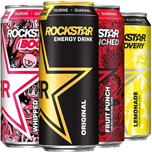 Rockstar Energy Drink, Core 4 Flavor Variety Pack, 16Oz Cans 12