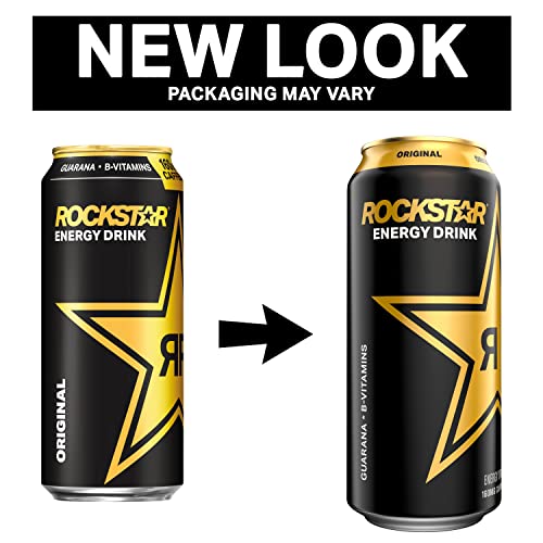 Rockstar Energy Drink, Original, 16Oz Cans 12 Pack Packaging