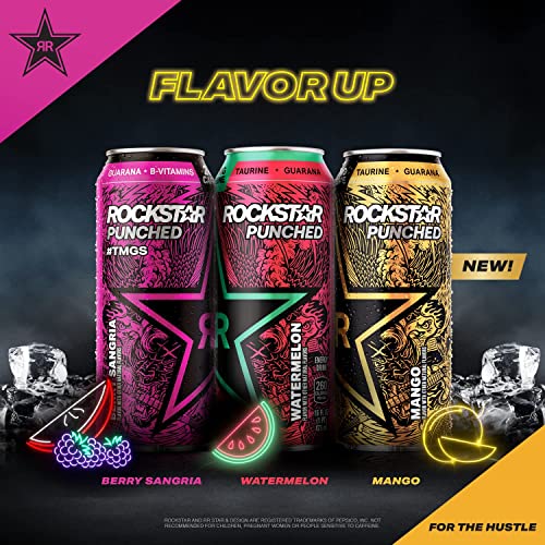 Rockstar Energy Drink Punched, 3 Flavor Variety Pack, 16Oz Cans