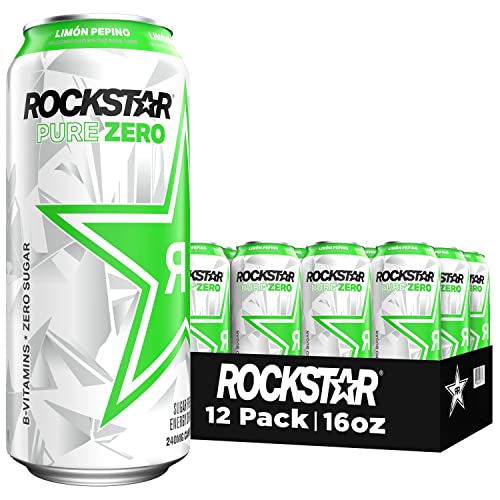 Rockstar Energy Drink Pure Zero Limon Pepino, Packaging May Vary