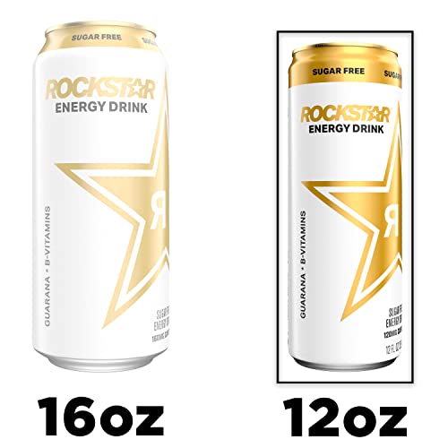 Rockstar Energy Drink, Sugar Free, 12Oz Sleek Cans 8 Pack