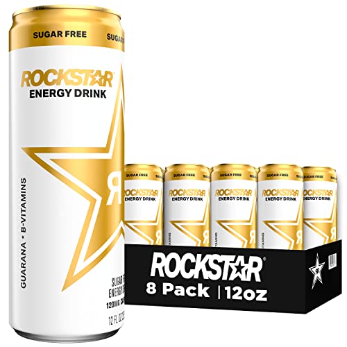 Rockstar Energy Drink, Sugar Free, 12Oz Sleek Cans 8 Pack