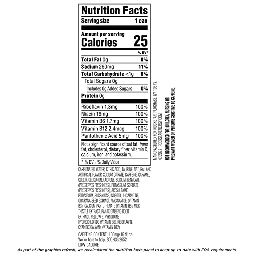 Rockstar Energy Drink, Throwback Edition: O.G. Sugar Free, 16 Fl