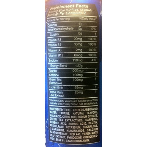 Rockstar Energy Drink - Zero Carb - 16Fl Oz Pack Of 8