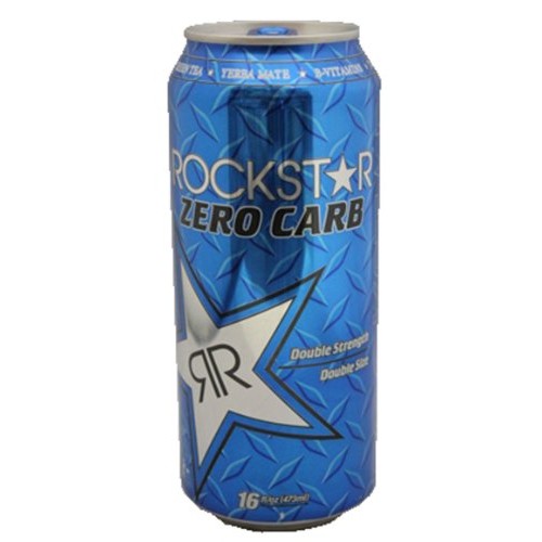 Rockstar Energy Drink Zero Carb - Blue Cans 24/16Oz
