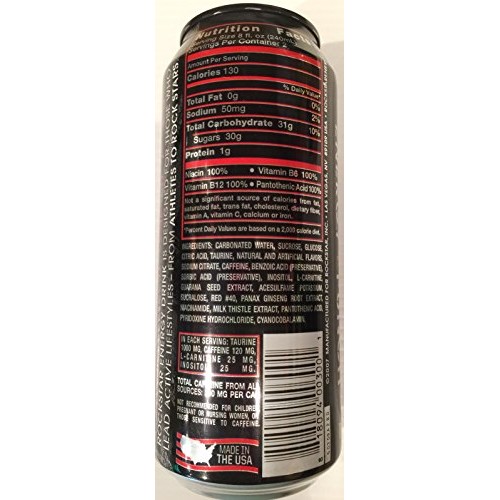 Rockstar Fruit Punch Punched Energy Drink, 16 Ounce 16 Cans