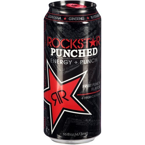 Rockstar Fruit Punch Punched Energy Drink, 16 Ounce 16 Cans