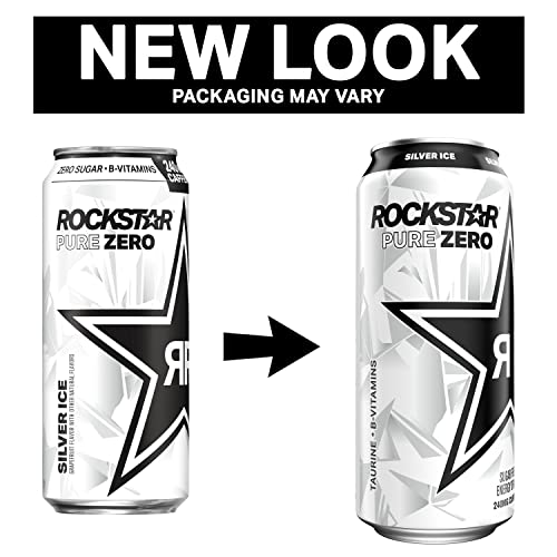 Rockstar Pure Zero Energy Drink,3 Flavor Pure Zero Variety Pack