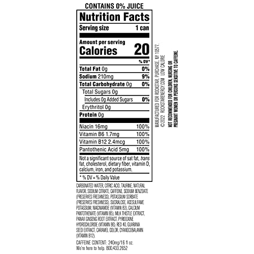 Rockstar Pure Zero Energy Drink, Strawberry Peach, 0 Sugar, With