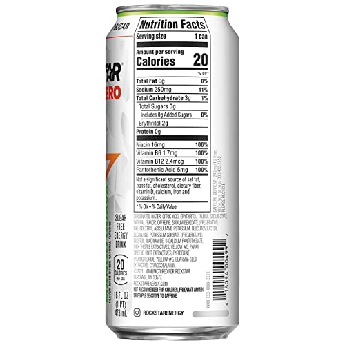 Rockstar Pure Zero Energy Drink - #Tmgs - 16Fl.Oz.Pack Of 12