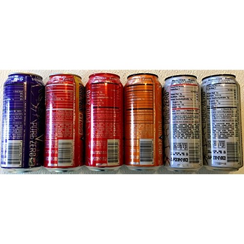 Rockstar Pure Zero Energy Drink - Variety: Grape, Mandarin Orang