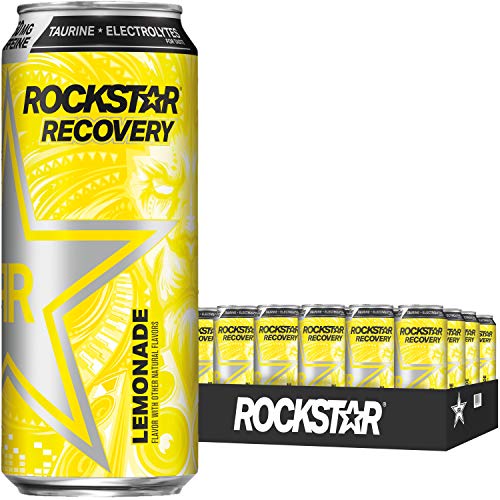 Rockstar Energy Drink, Recovery Lemonade, 16 Fl Oz Pack Of 24