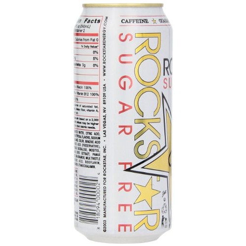 Rockstar Sugar Free Energy Drink, 16 Fl Oz Pack Of 24