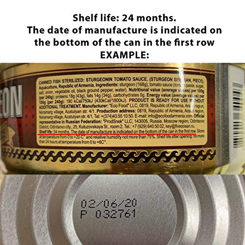 Beluga Sturgeon In Own Juice Natural By Ecofood Pack Of 1 8.5