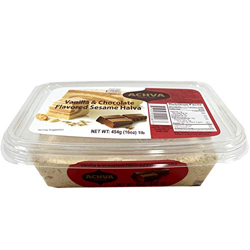 Marble Sesame Halva, Vanilla &Amp; Chocolate 1Lb | 16 Oz Pack Of 2