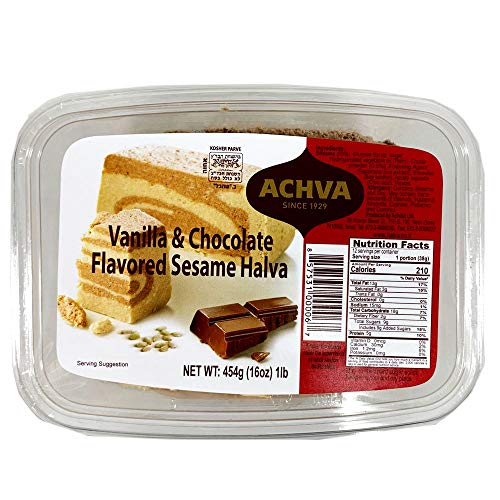 Marble Sesame Halva, Vanilla &Amp; Chocolate 1Lb | 16 Oz Pack Of 2