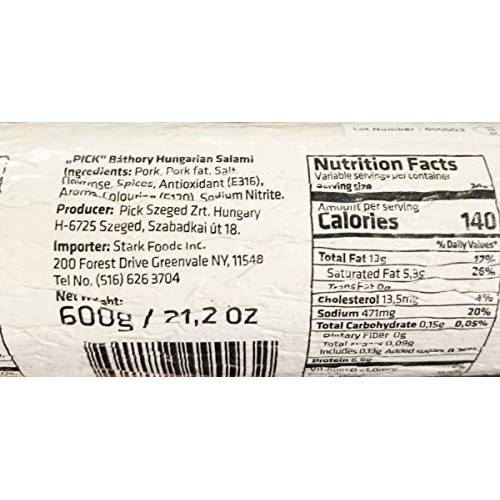 Pick Original Hungarian Salami 600 Gram / 21.16 Pick Original Hungarian Salami 600 Gram / 21.16
