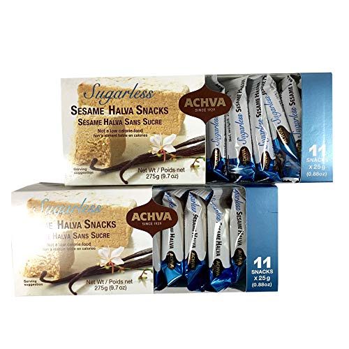 Sesame Halva Snacks, Sugarless Sweets 275 G | 9.7 Oz Pack Of 2