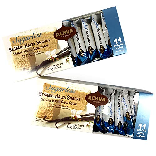 Sesame Halva Snacks, Sugarless Sweets 275 G | 9.7 Oz Pack Of 2