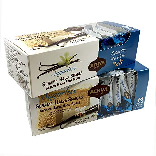 Sesame Halva Snacks, Sugarless Sweets 275 G | 9.7 Oz Pack Of 2