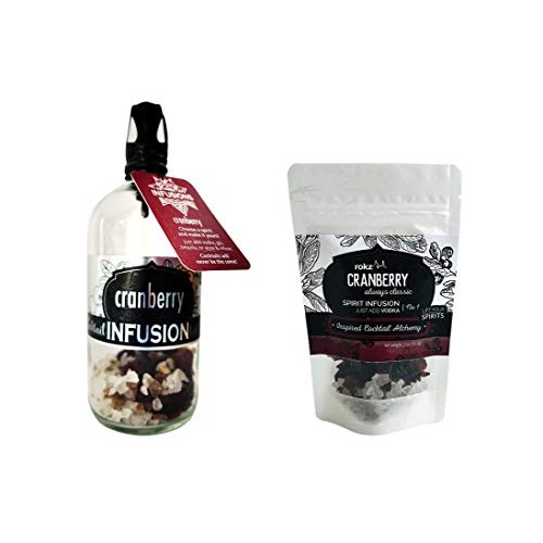 Rokz Spirit Infusion Bottle And Mix With One Mix Refill Cranberry