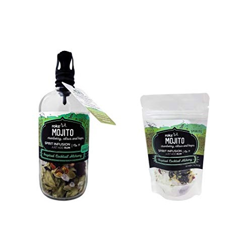 Rokz Spirit Infusion Bottle And Mix With One Mix Refill Mojito