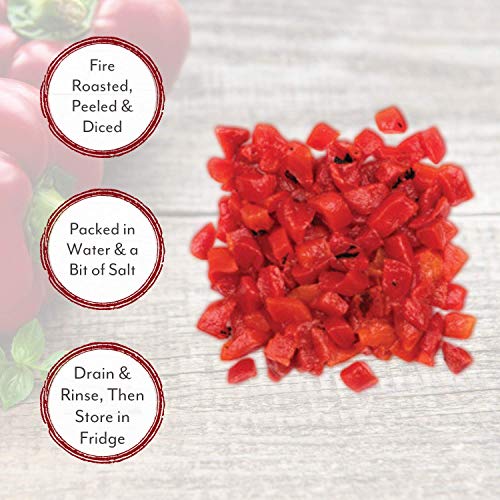Roland Fire Roasted Peppers, Red Diced, 28 Ounce Pack Of 4