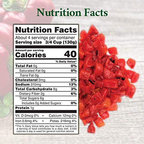 Roland Fire Roasted Peppers, Red Diced, 28 Ounce Pack Of 4