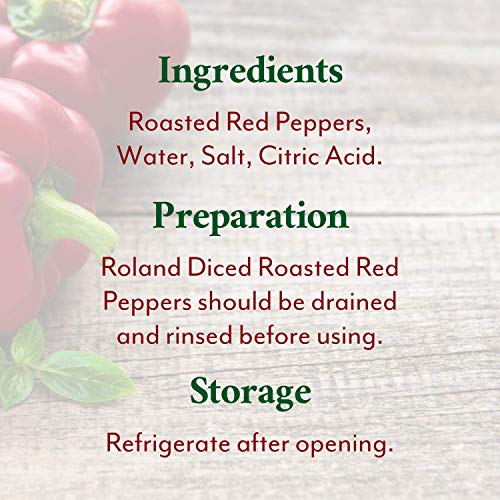 Roland Fire Roasted Peppers, Red Diced, 28 Ounce Pack Of 4