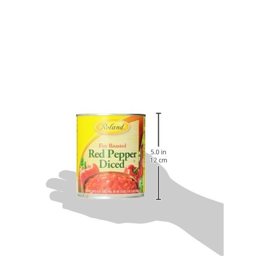 Roland Fire Roasted Peppers, Red Diced, 28 Ounce Pack Of 4