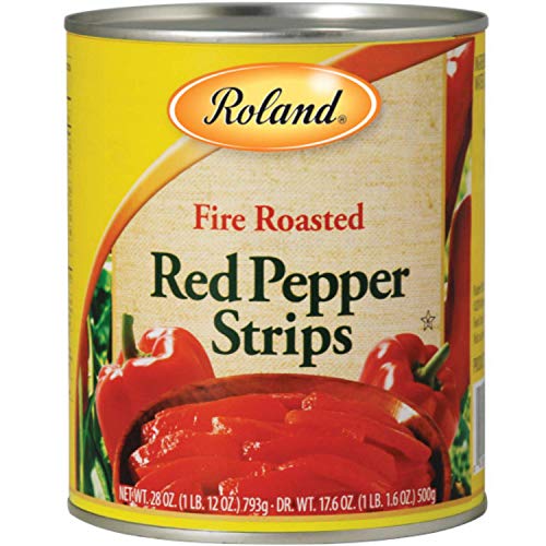 Roland Fire Roasted Peppers, Red Strips, 28 Ounce Pack Of 4