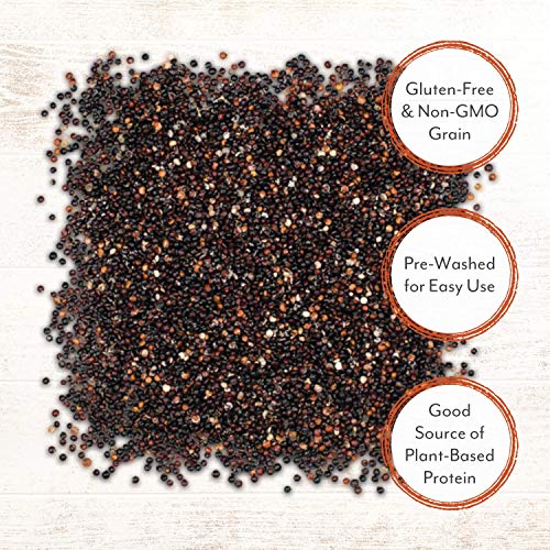 Roland Foods Black Quinoa From Peru, Pre-Washed, 12-Ounce