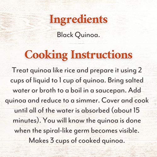 Roland Foods Black Quinoa From Peru, Pre-Washed, 12-Ounce