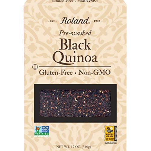 Roland Foods Black Quinoa From Peru, Pre-Washed, 12-Ounce