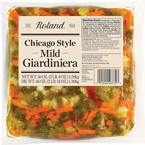 Roland Foods Chicago Style Mild Giardiniera, Italian Pepper Reli