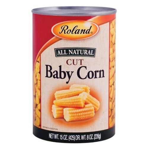 Roland Foods Cut Baby Corn, Specialty Imported Food, 15-Ounce Can