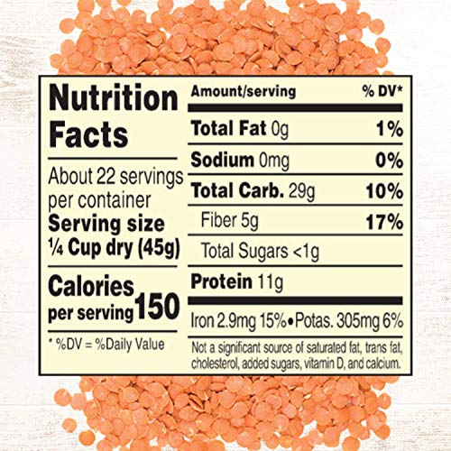 Roland Foods Dried Split Red Lentils, Specialty Imported Food, 3