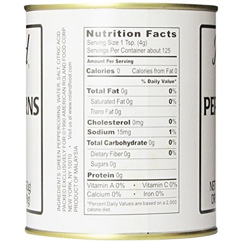 Roland Foods Green Peppercorns In Brine, Specialty Imported Food