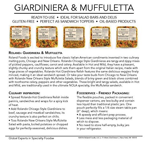 Roland Foods New Orleans Style Muffuletta Salad, Mild, 56 Ounce