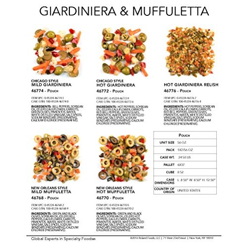 Roland Foods New Orleans Style Muffuletta Salad, Mild, 56 Ounce