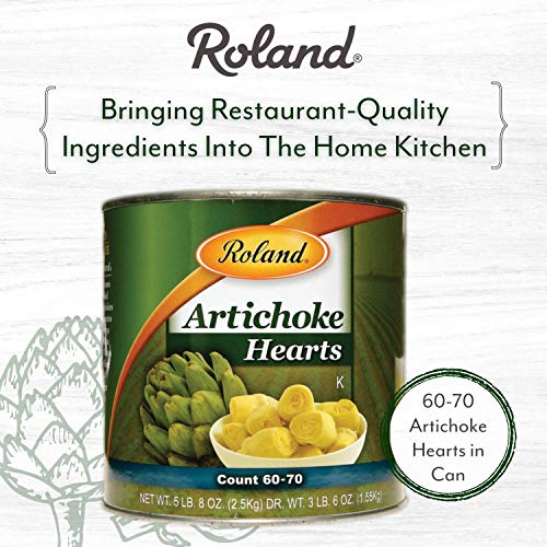 Roland Foods Whole Extra Small Artichoke Hearts, 60-70 Count, 5