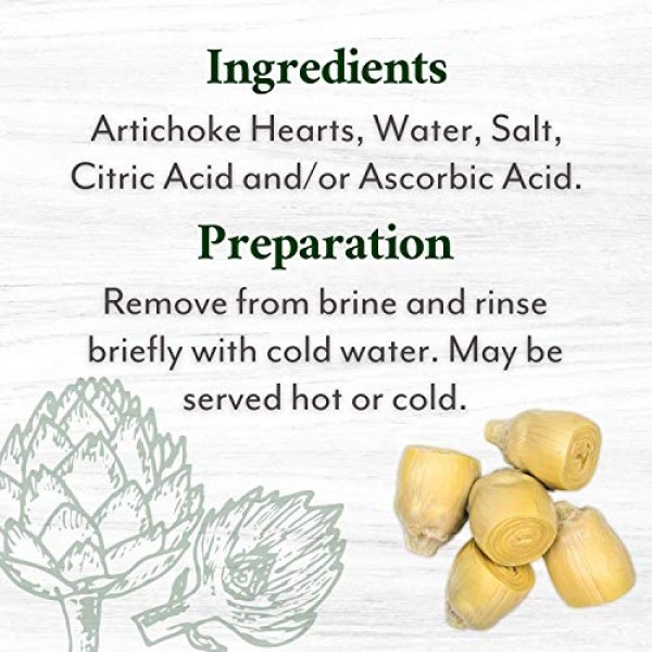 Roland Foods Whole Extra Small Artichoke Hearts, 60-70 Count, 5