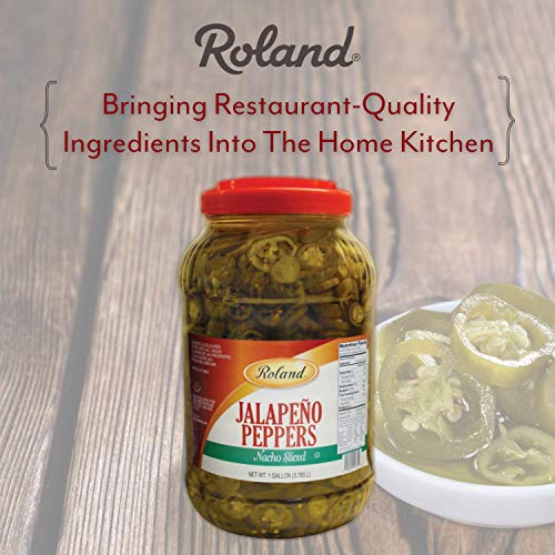 Roland Slice Jalapeno Peppers, 128-Ounce Jar