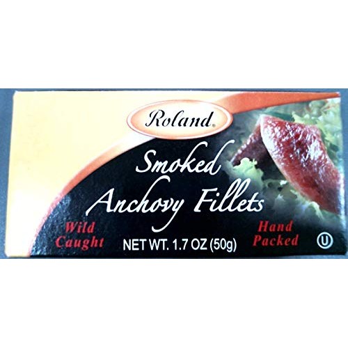 Roland Smoked Anchovy Fillets, 1.7-Ounce Pack Of 8