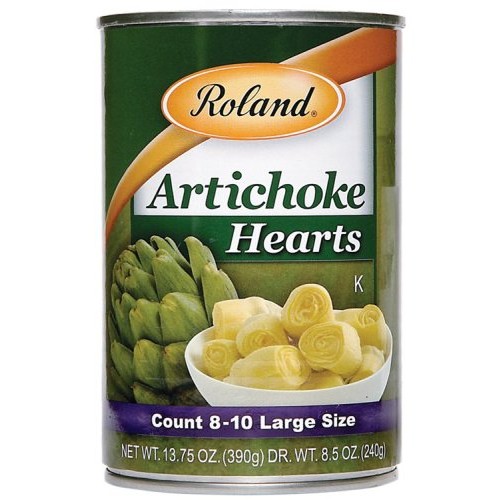 Roland Artichoke Hearts 8/10 Count, 13.75-Ounce Tins Pack Of 12