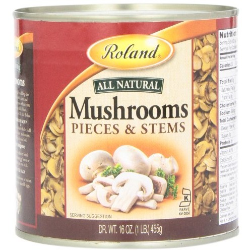 Roland Mushrooms, Pieces &Amp; Stems, 16 Ounce Pack Of 4