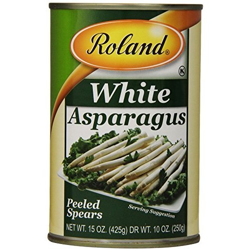 Roland Foods White Asparagus, Peeled Spears, 15 Ounce Pack Of 3