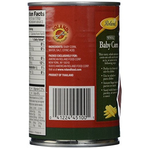 Roland Whole Baby Corn, 15 Oz