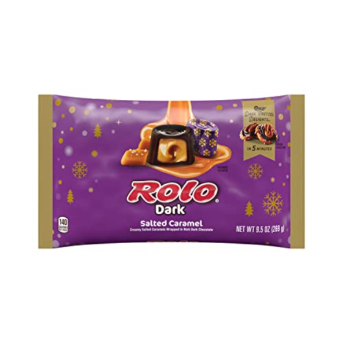 Rolo Creamy Salted Caramels In Rich Dark Chocolate Candy 9.5 Oz Bag