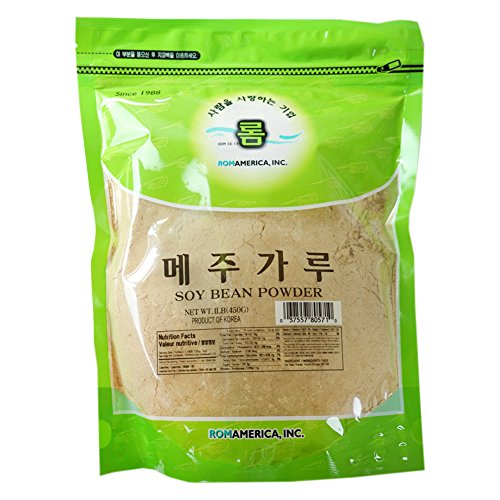 Rom America Inc. Non-Gmo Roasted Soy Bean Powder 메주가루, 1 Lb.